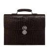 Sale Matted Crocodile Leather Briefcase Bags