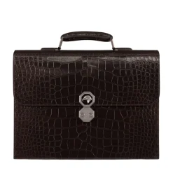 Sale Matted Crocodile Leather Briefcase Bags