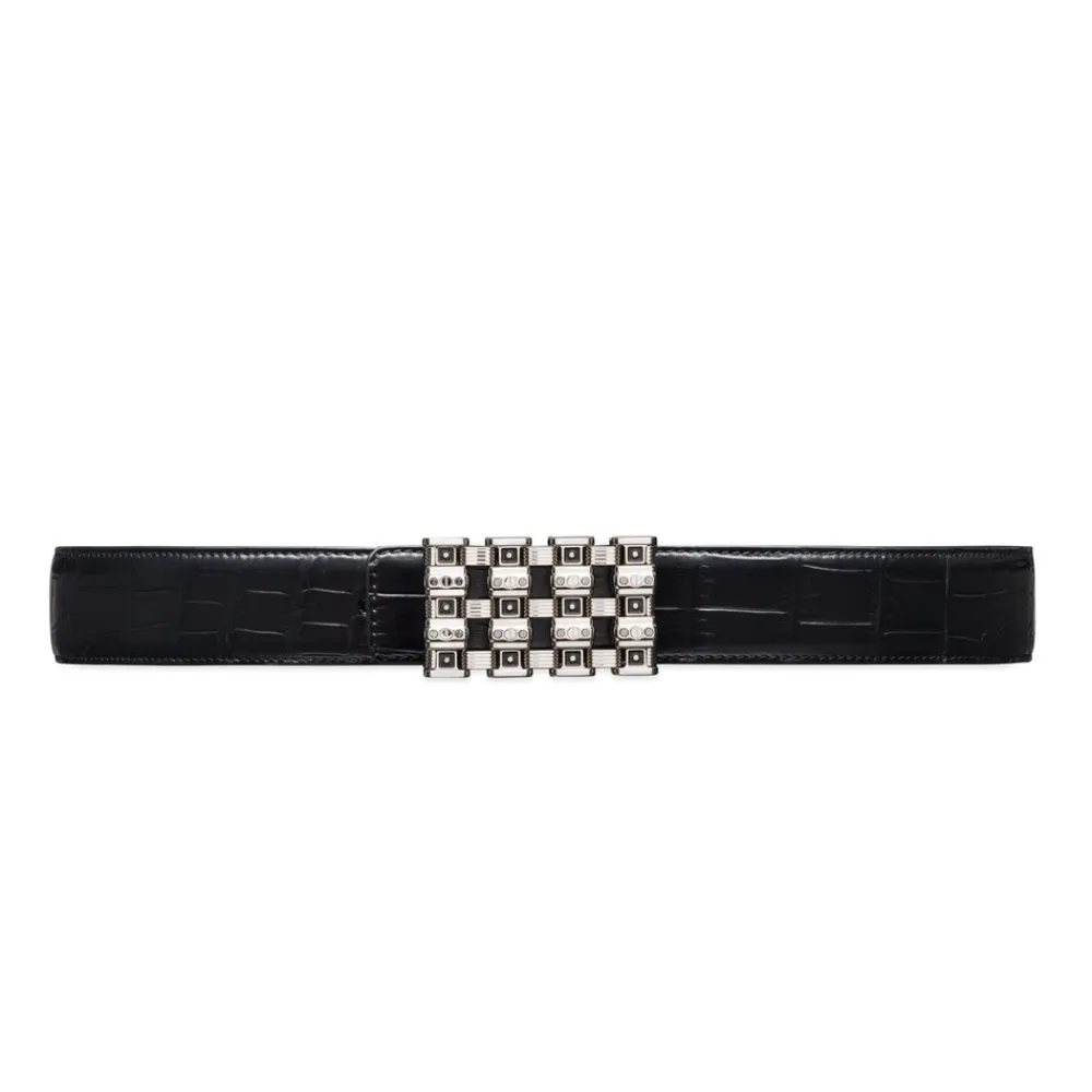 Store Matted Crocodile Leather Belt Belts