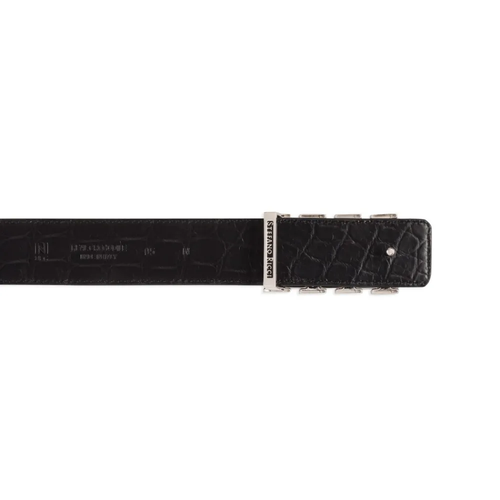 Store Matted Crocodile Leather Belt Belts