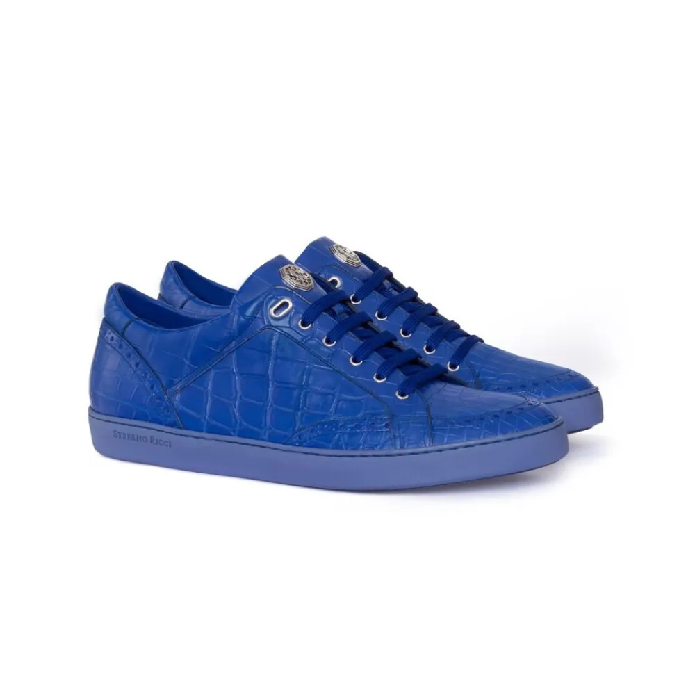 Online Matted Crocodile Leather Sneakers Sneakers