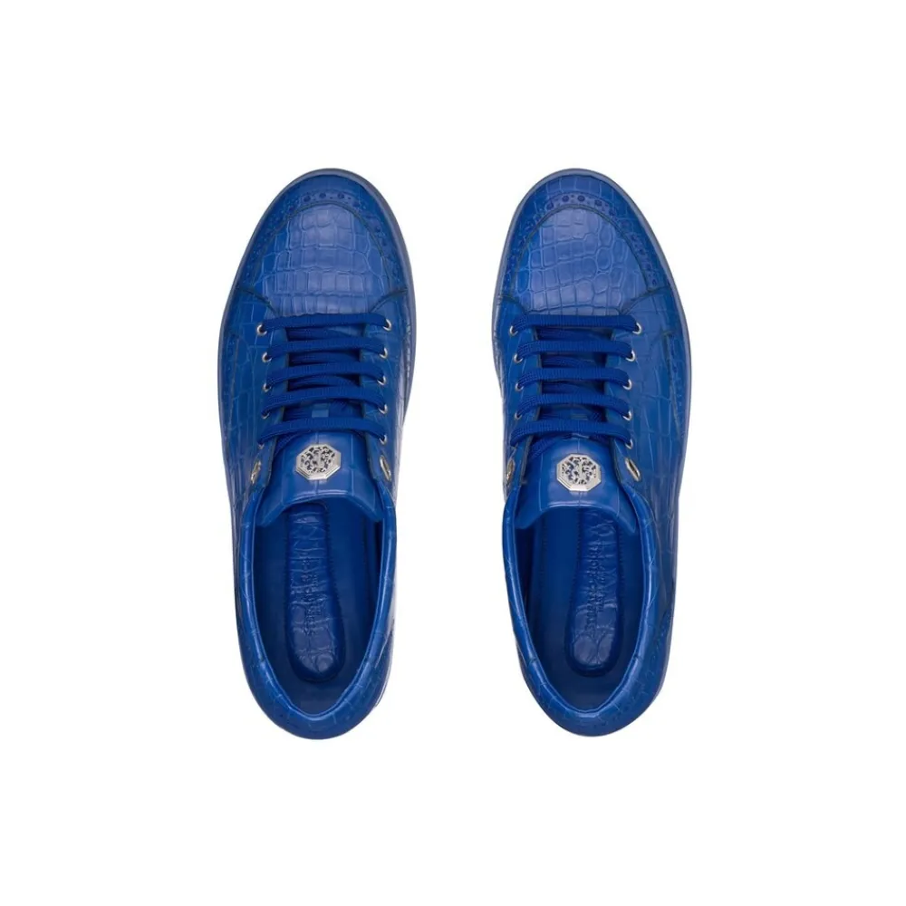 Online Matted Crocodile Leather Sneakers Sneakers