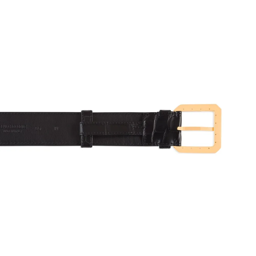 Cheap Matted Crocodile Leather Belt Belts