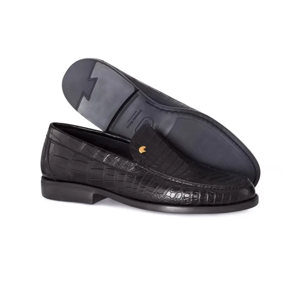 Clearance Matted Crocodile Leather Loafers Loafers