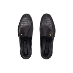 Clearance Matted Crocodile Leather Loafers Loafers
