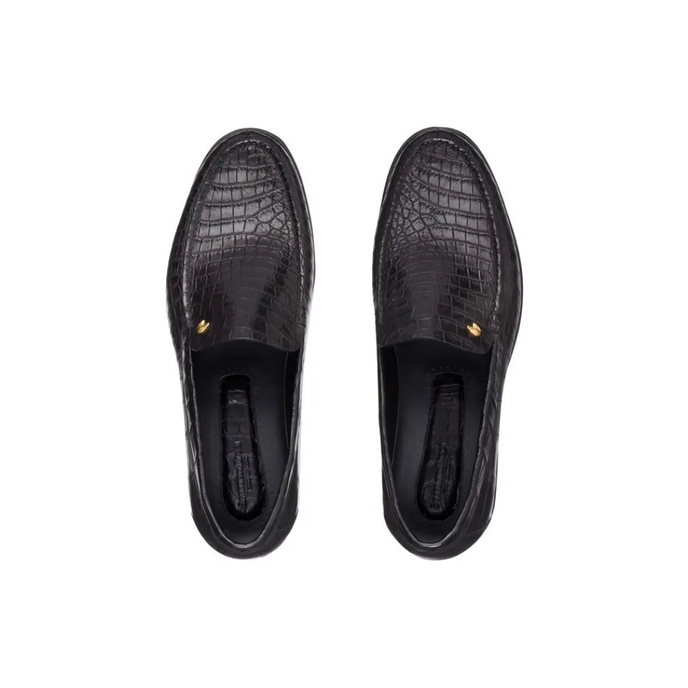 Clearance Matted Crocodile Leather Loafers Loafers