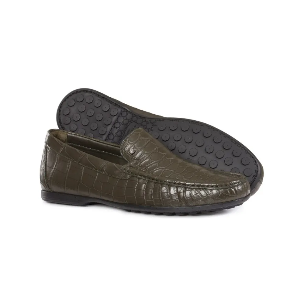 Fashion Matted Crocodile Loafers Loafers