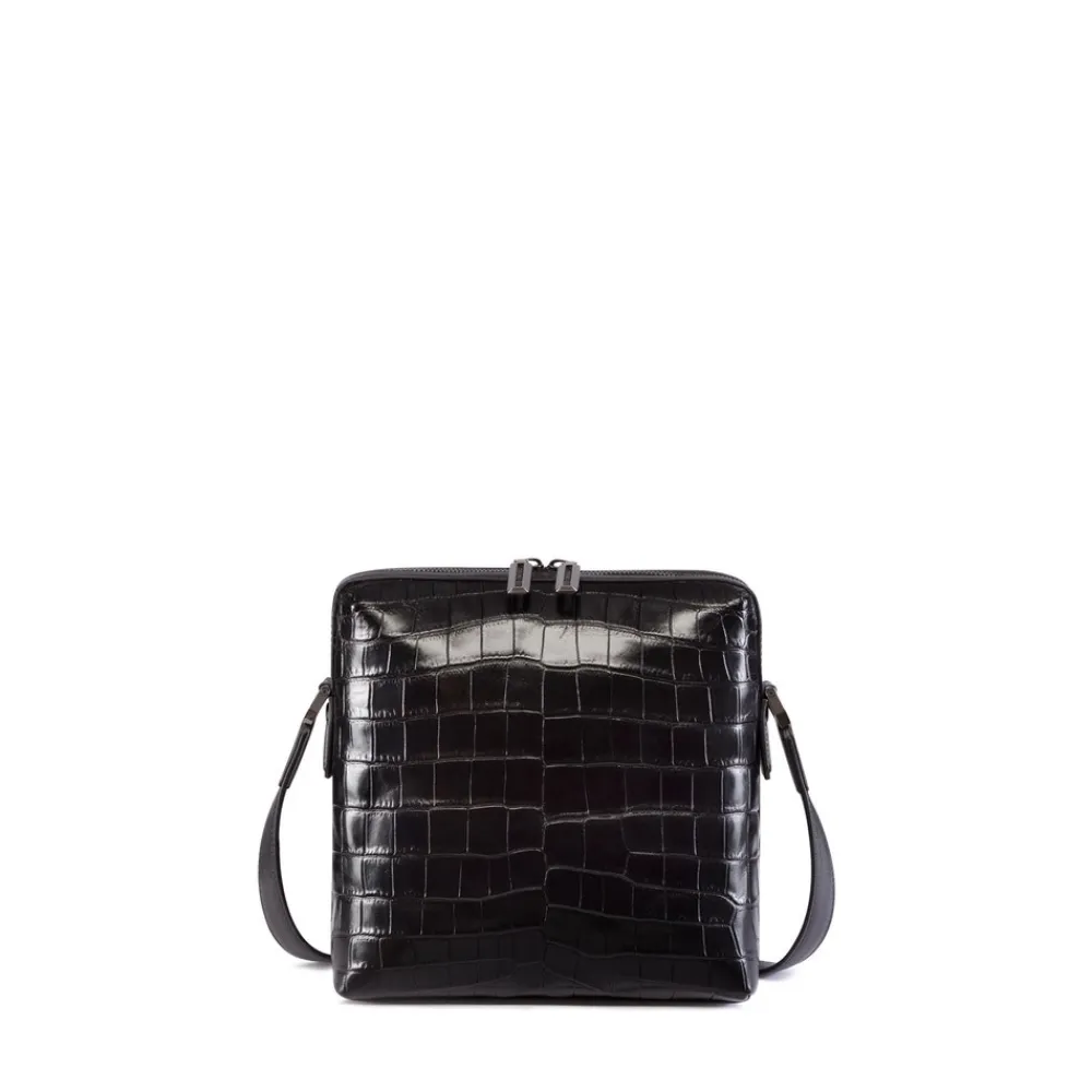Fashion Matted Crocodile Messenger Bag Bags