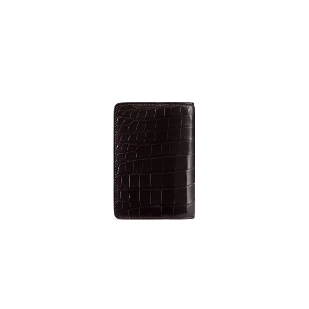 Store Matted Crocodile Passport Holder Small Leather Goods