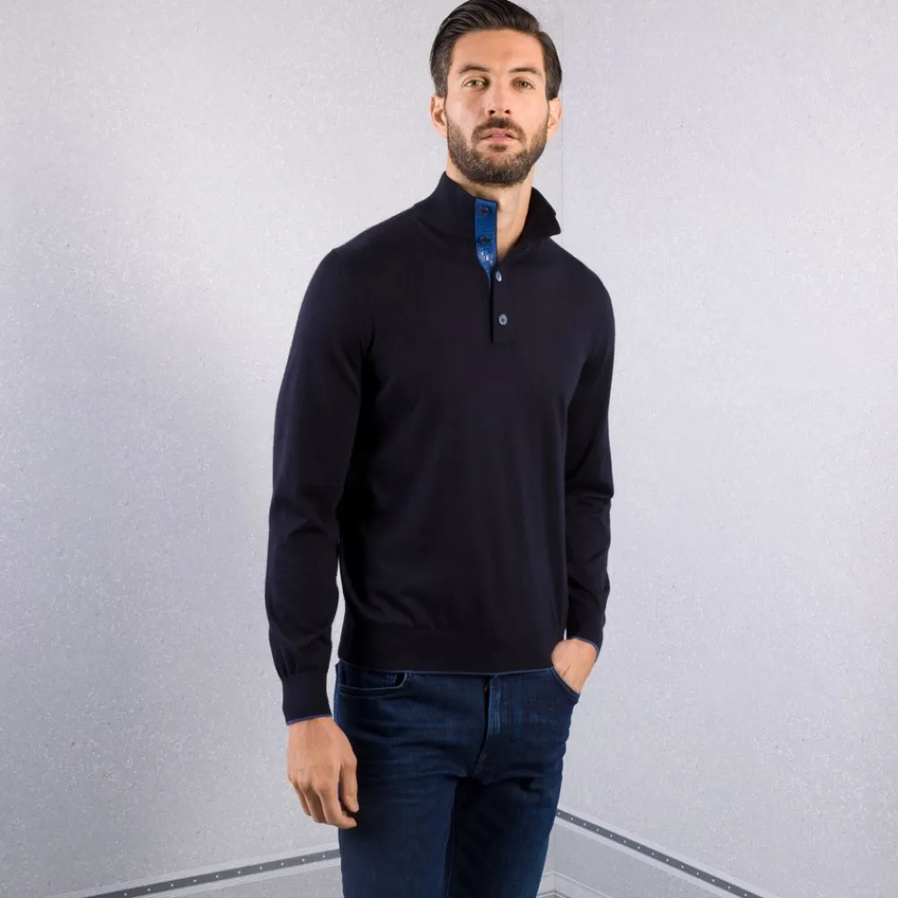 Best Sale Mockneck Sweater Mens Knitwear