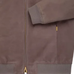 Discount Nubuck Calfskin Leather Blouson Mens Outerwear