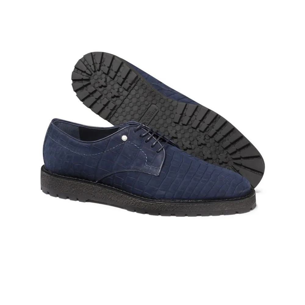 Cheap Nubuck Crocodile Derby Shoes Oxford & Derbies