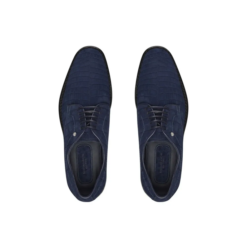 Cheap Nubuck Crocodile Derby Shoes Oxford & Derbies