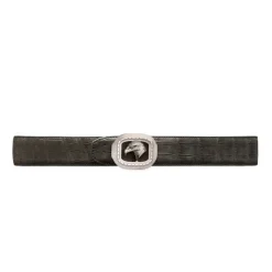 Discount Nubuck Crocodile Leather Belt Belts