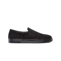 Discount Nubuck Crocodile Slip On Shoes Sneakers