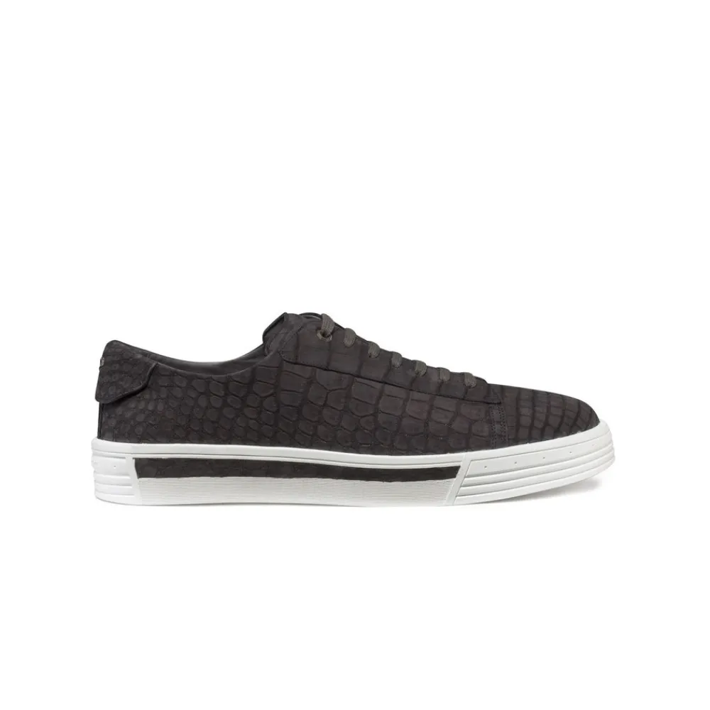 Discount Nubuck Crocodile Sneakers Sneakers
