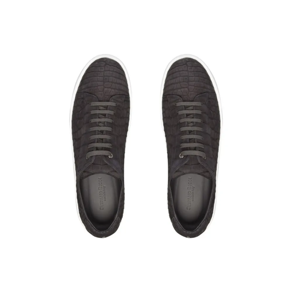 Discount Nubuck Crocodile Sneakers Sneakers
