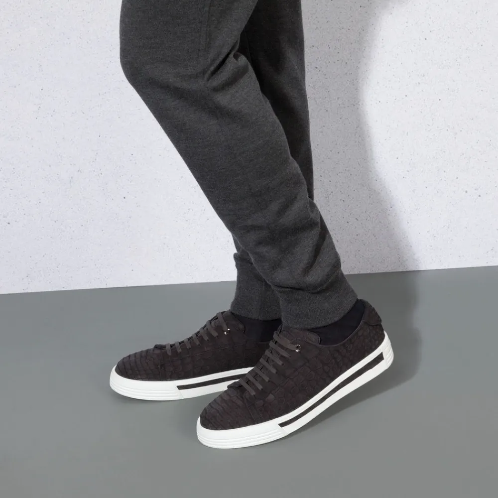 Discount Nubuck Crocodile Sneakers Sneakers