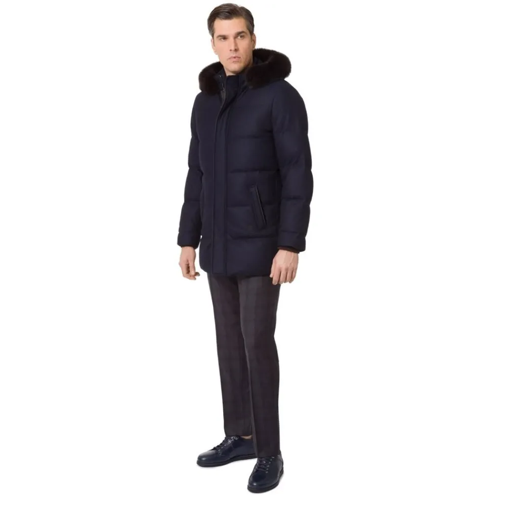 Store Parka With Fox Fur Hood Mens Outerwear
