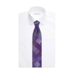 Fashion Patchwork Hand Printed Silk Tie Ties