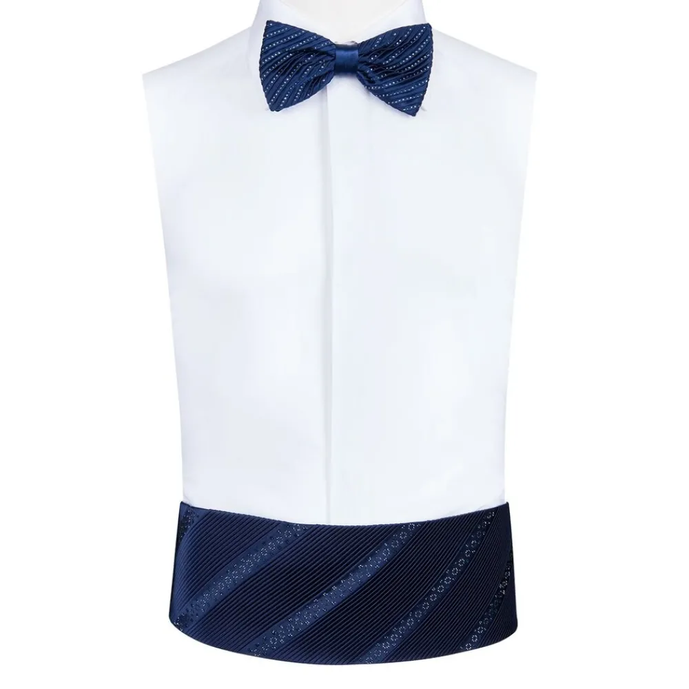 Cheap Pleated Silk Cummerbund With Swarovski Formal Accessories