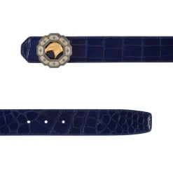 Store Polished Crocodile Leather Belt Belts