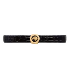 Cheap Polished Crocodile Leather Belt Belts