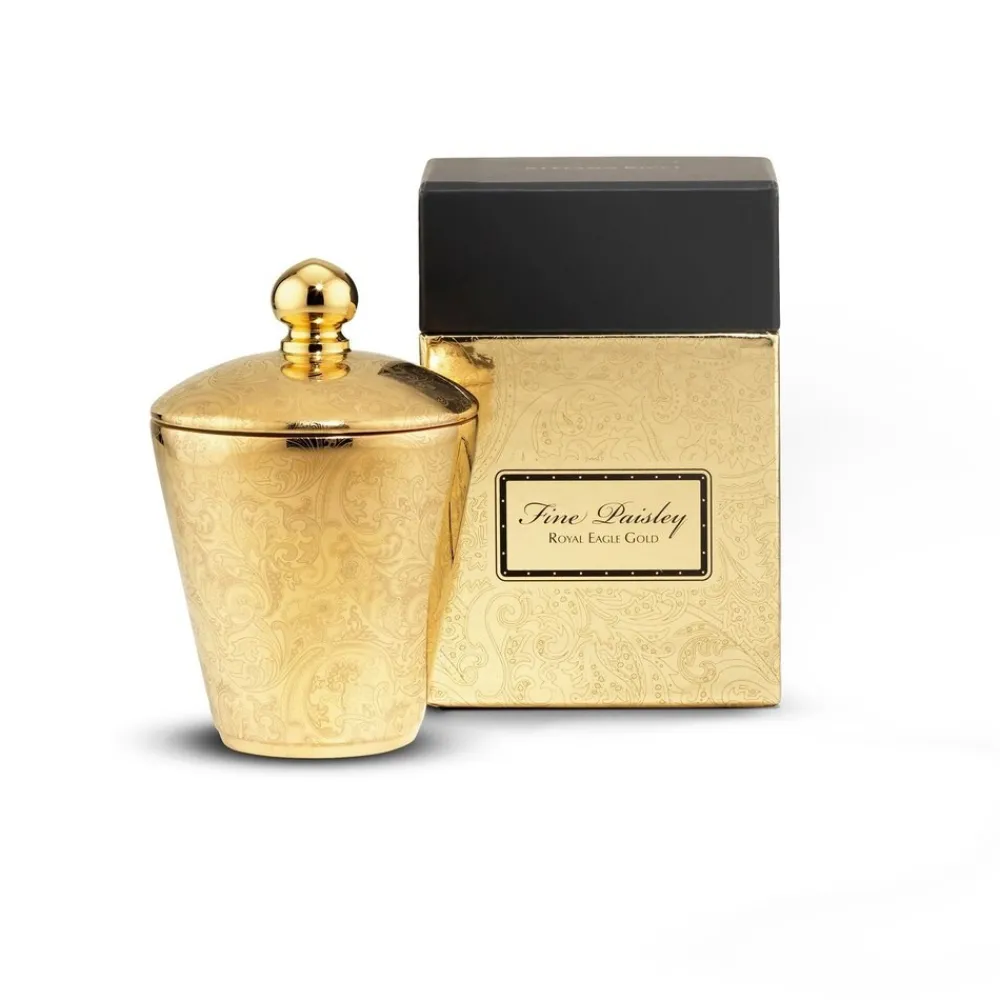 Sale Scented Candle Gold Fine Paisley Scented Candles