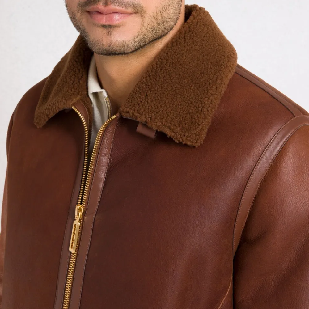 Best Shearling And Lambskin Leather Blouson Mens Outerwear