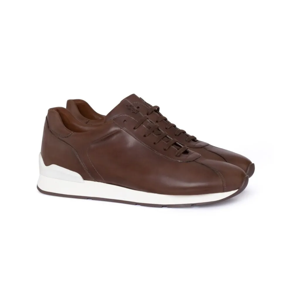 Best Sale Shiny Calfskin Leather Sneakers Sneakers