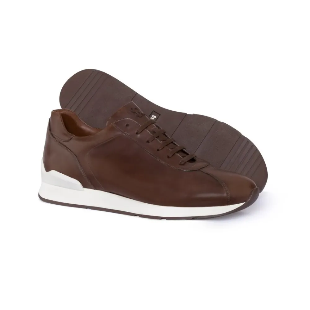 Best Sale Shiny Calfskin Leather Sneakers Sneakers