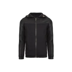 Online Silk And Lambskin Leather Hooded Blouson Junior Outerwear