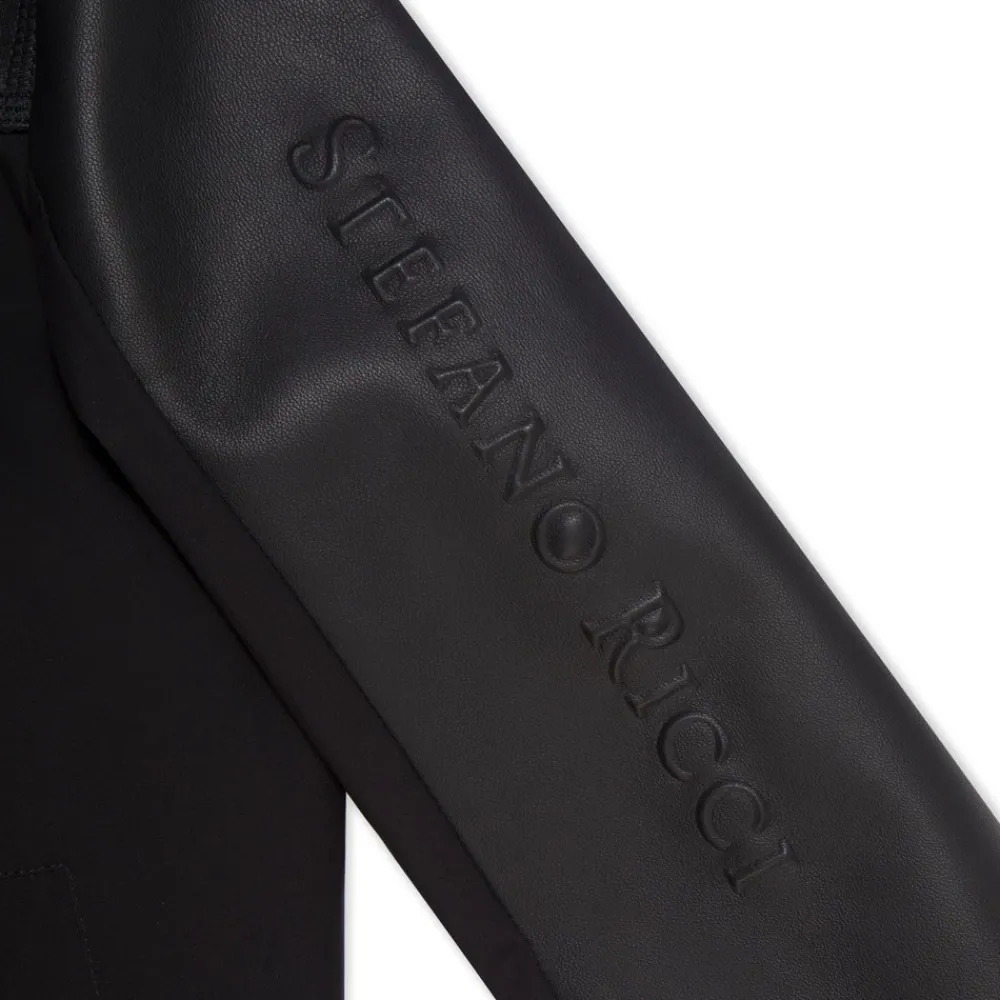 Online Silk And Lambskin Leather Hooded Blouson Junior Outerwear