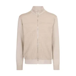 Sale Silk, Cotton And Crocodile Leather Blouson Mens Knitwear