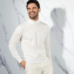 Cheap Silk Mockneck Sweater Mens Last Sizes