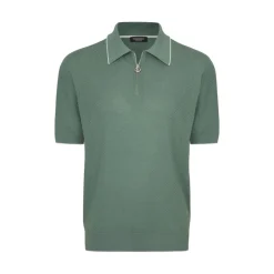 Discount Silk Zip Polo Shirt Mens Knitwear