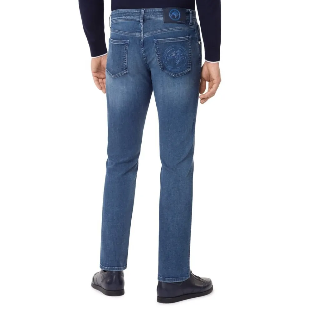 Sale Slim Fit Jeans With Hand Painted Eagle Head Mens Last Sizes