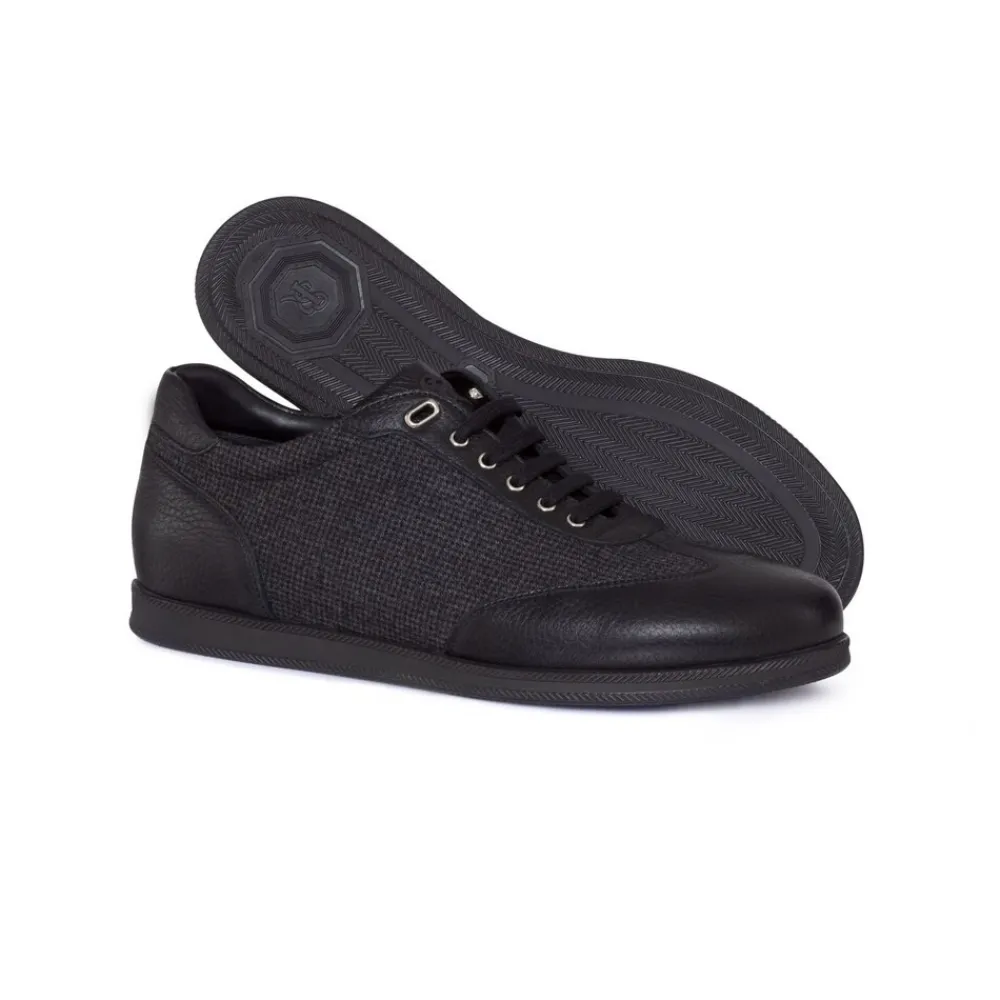 Fashion Sneakers With Deerskin Leather Sneakers