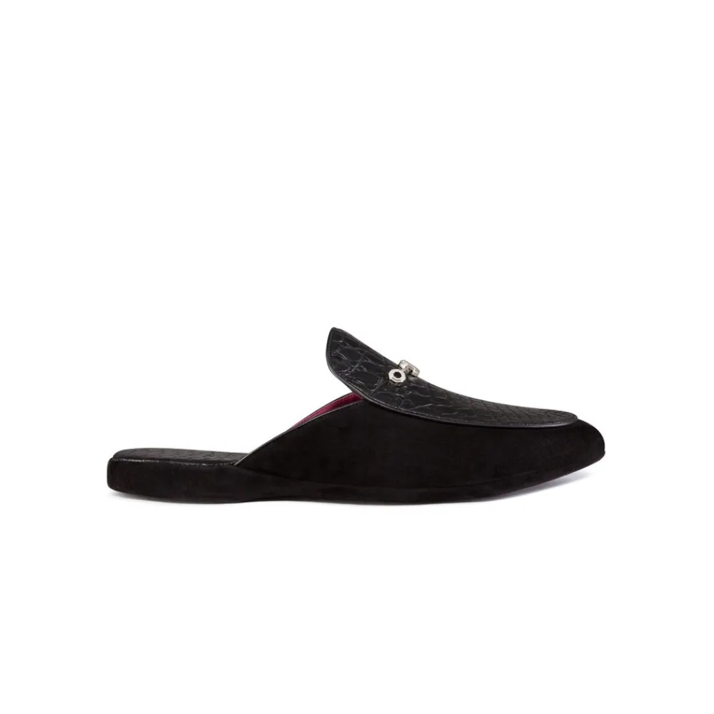 Cheap Suede And Calfskin Leather Slippers Espadrilles & Sandals