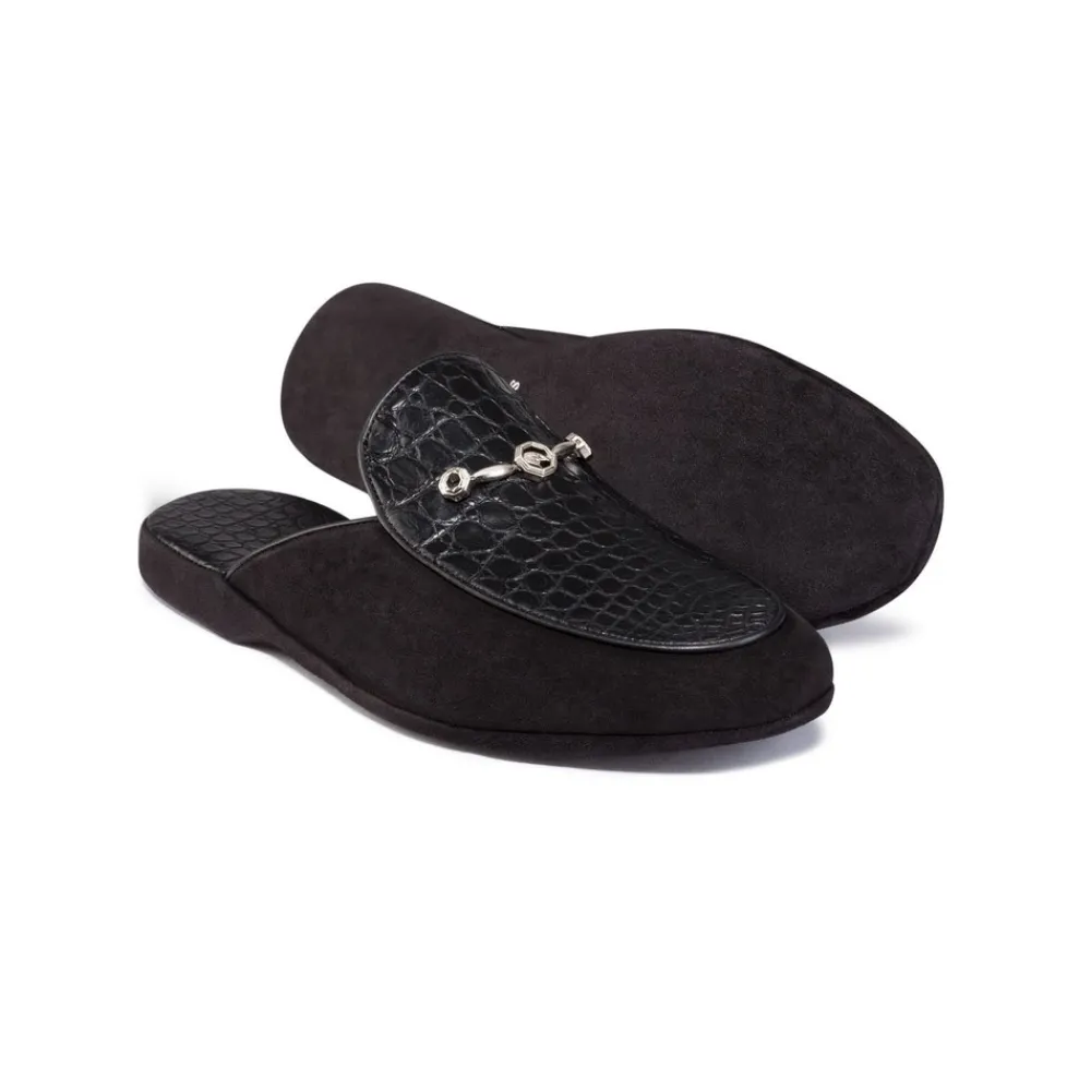 Cheap Suede And Calfskin Leather Slippers Espadrilles & Sandals