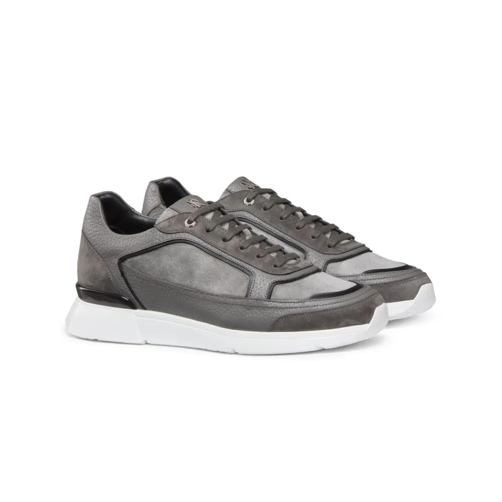 Fashion Suede And Calfskin Leather Sneakers Sneakers