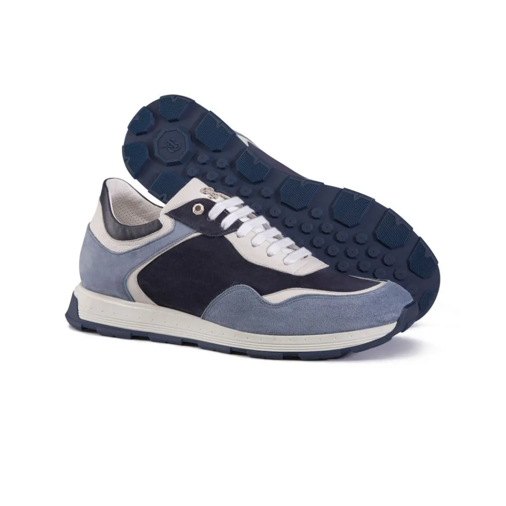 Best Sale Suede And Calfskin Leather Sneakers Sneakers