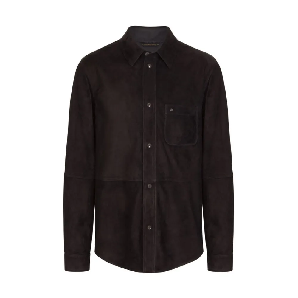 Online Suede Shirt Mens Outerwear