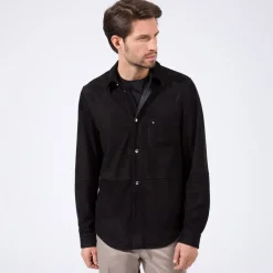 Online Suede Shirt Mens Outerwear