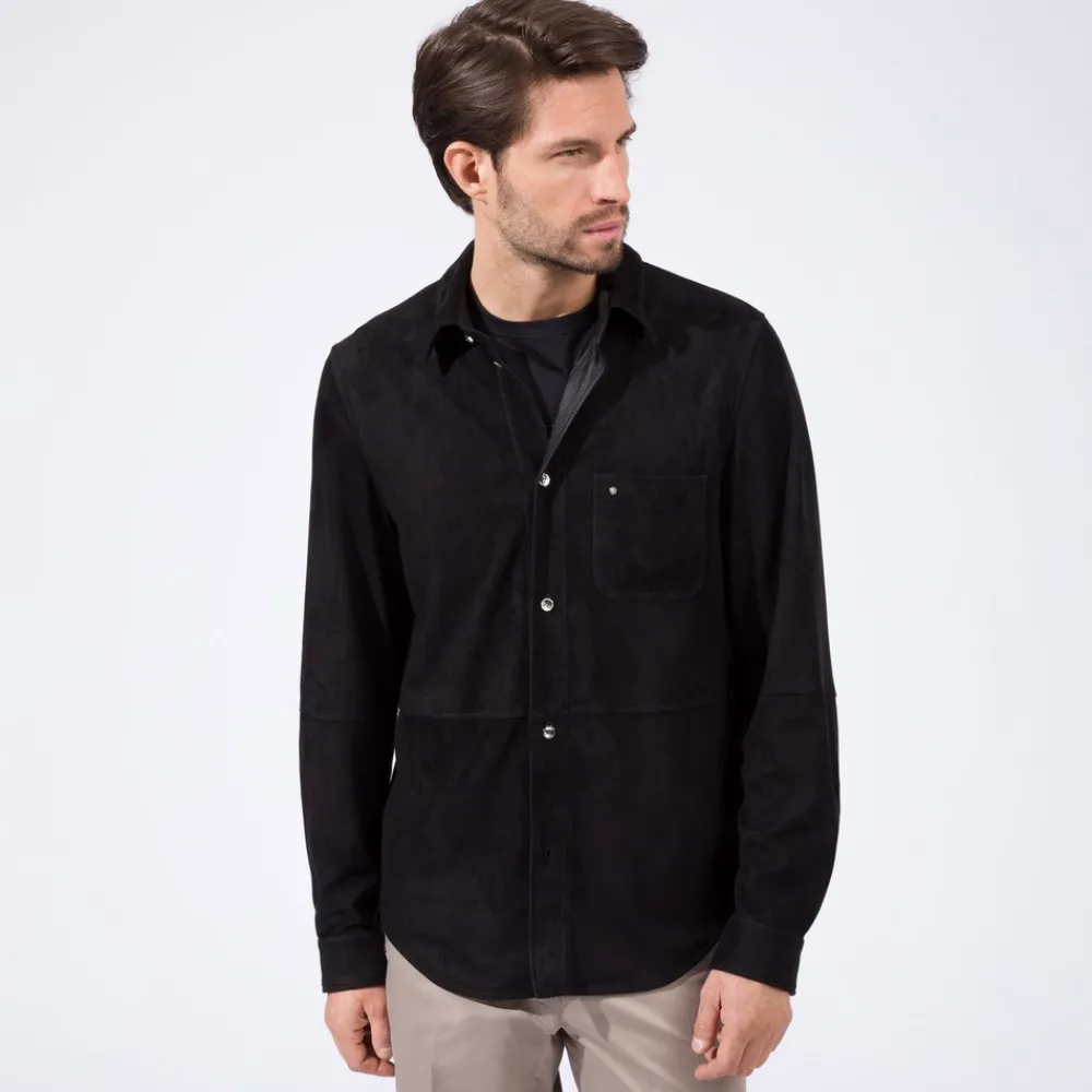 Online Suede Shirt Mens Outerwear