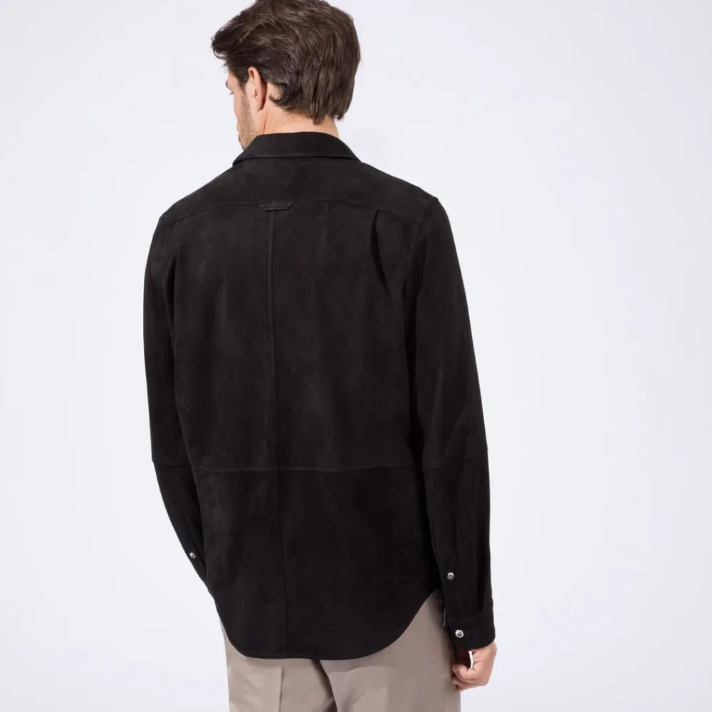 Online Suede Shirt Mens Outerwear