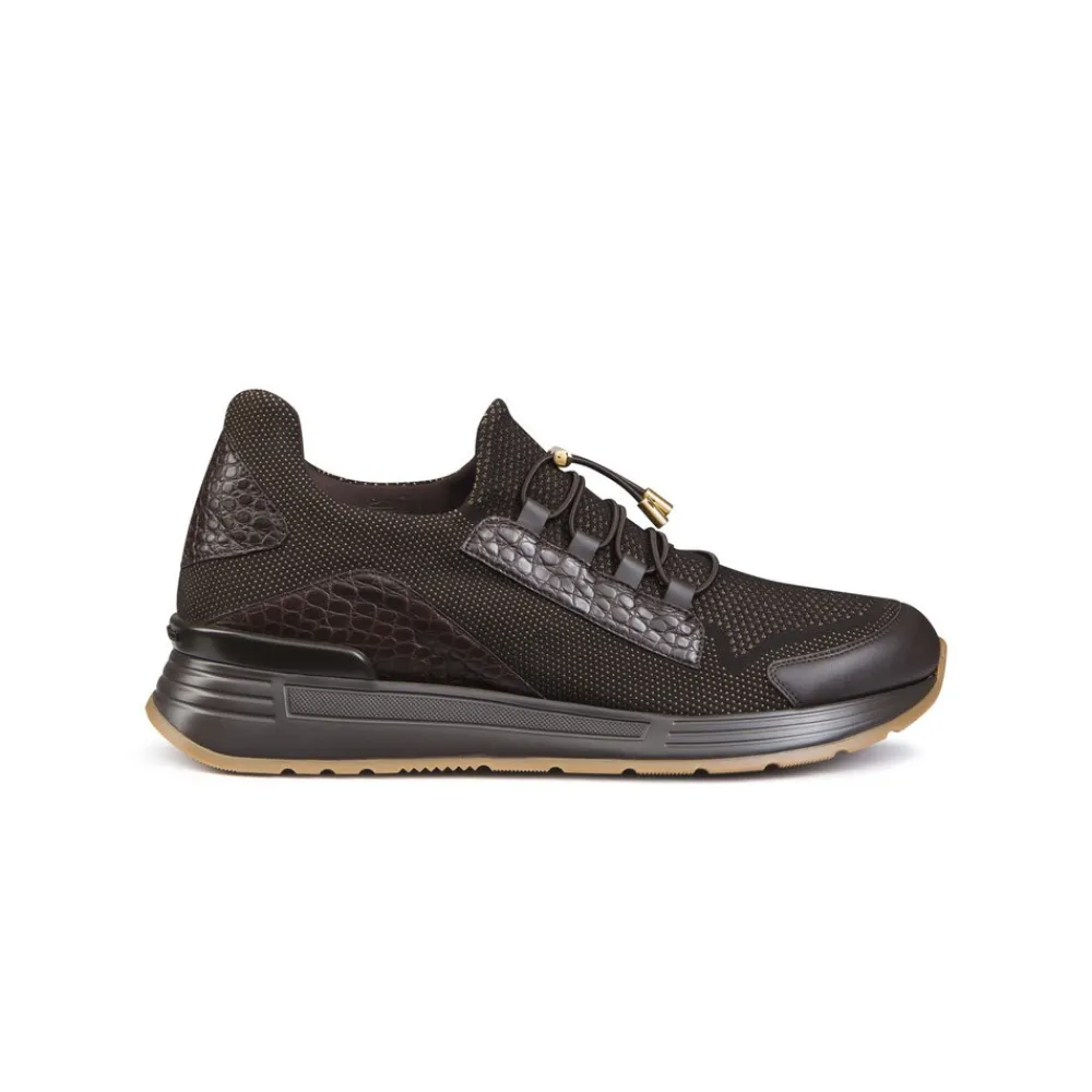 Flash Sale Technical Calfskin And Crocodile Leather Sneakers Sneakers