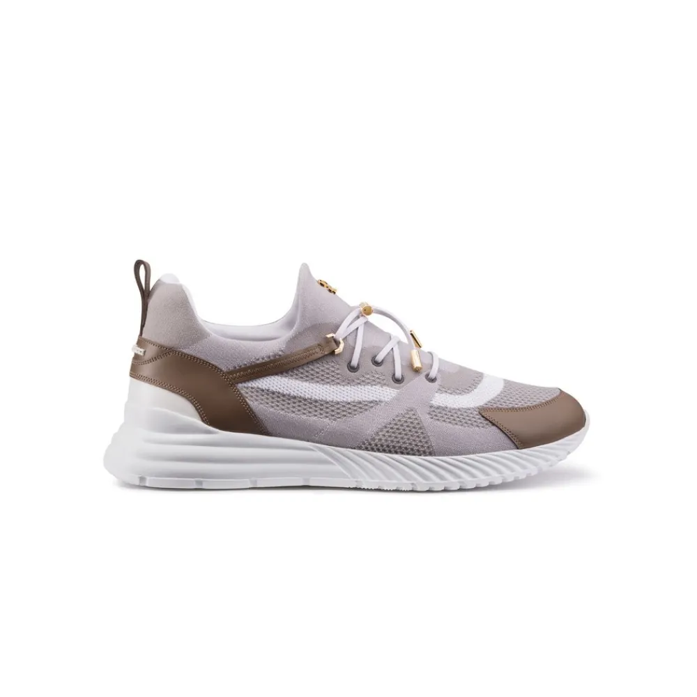 New Technical Fabric And Calfskin Leather Sneakers Sneakers