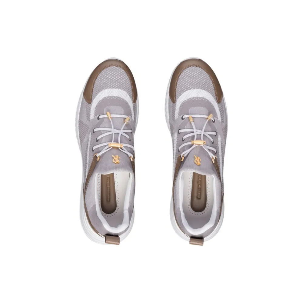 New Technical Fabric And Calfskin Leather Sneakers Sneakers