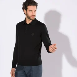Outlet Three Button Polo Mens Knitwear